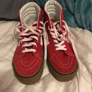 Women’s Vans gum sk8-hi platform ON HOLD